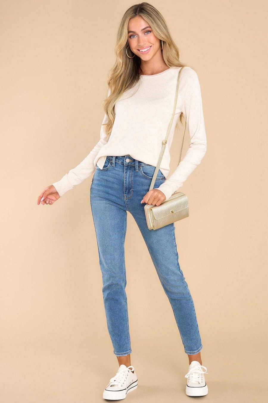 Clothing Red Dress Casual Tops | Oh So Lovely Top Oatmeal