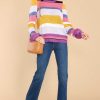 Clothing Red Dress Casual Tops | Feel The Ways Multi Stripe Sweater Lavender