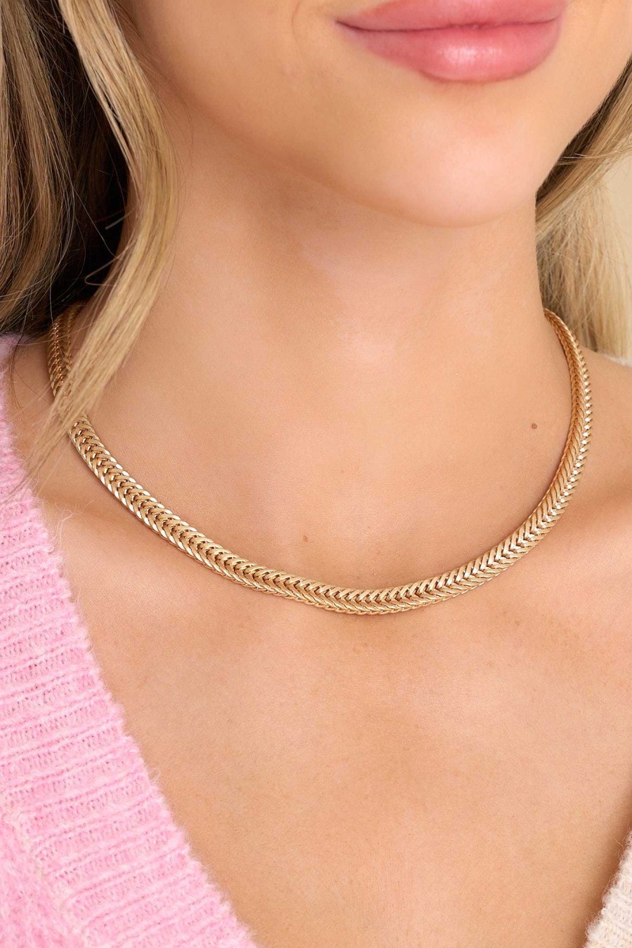 Jewelry Red Dress | Back In Style Necklace Gold