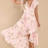 Clothing Red Dress Midi Dresses | Marvelous Charm Floral Print Maxi Dress Blush