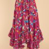 Clothing Alivia Midi Dresses | The Dalia Skirt Dress Scribble Burst Berry
