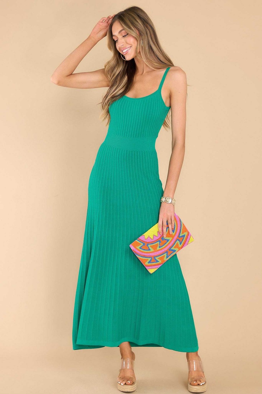 Clothing Red Dress Maxi Dresses | Skip In My Step Maxi Dress Green