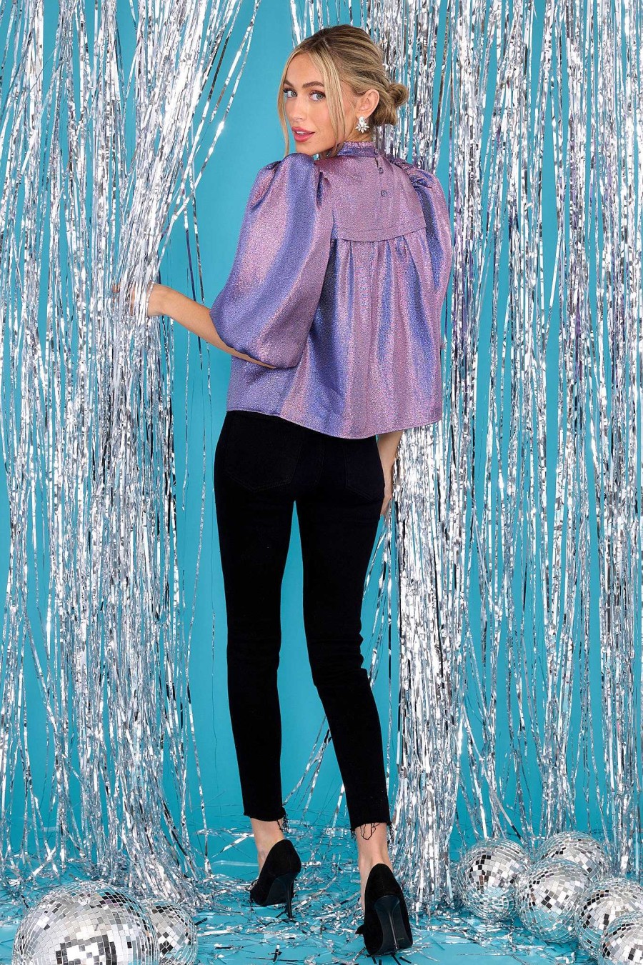Clothing Alden Adair Blouses & Shirts | Mel Top Disco Ball