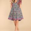 Clothing Victoria Dunn Mini Dresses | Hunter Dress Navy Peony