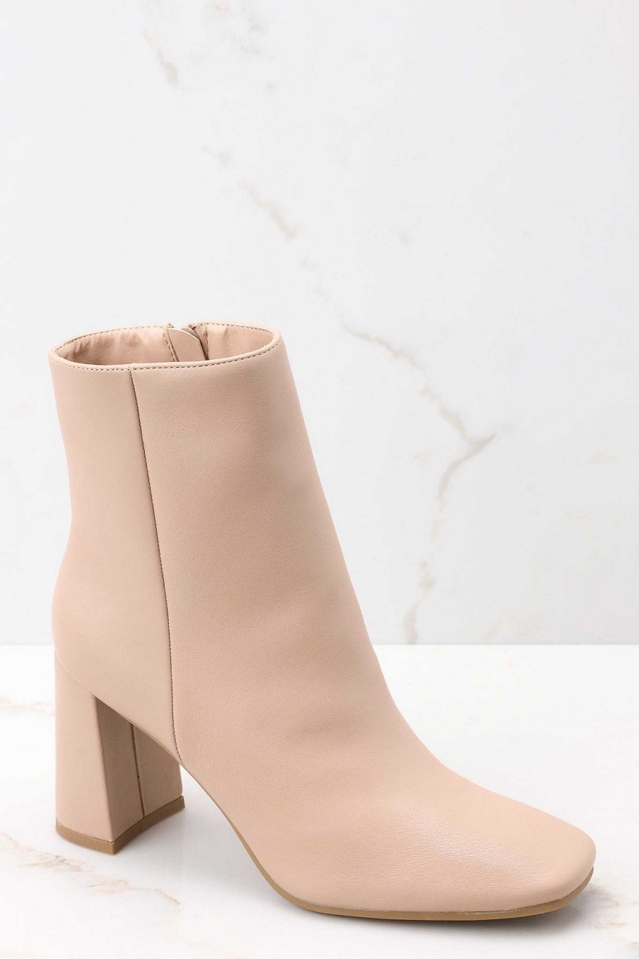 Shoes Red Dress Ankle Booties | On Your Side Ankle Booties Beige