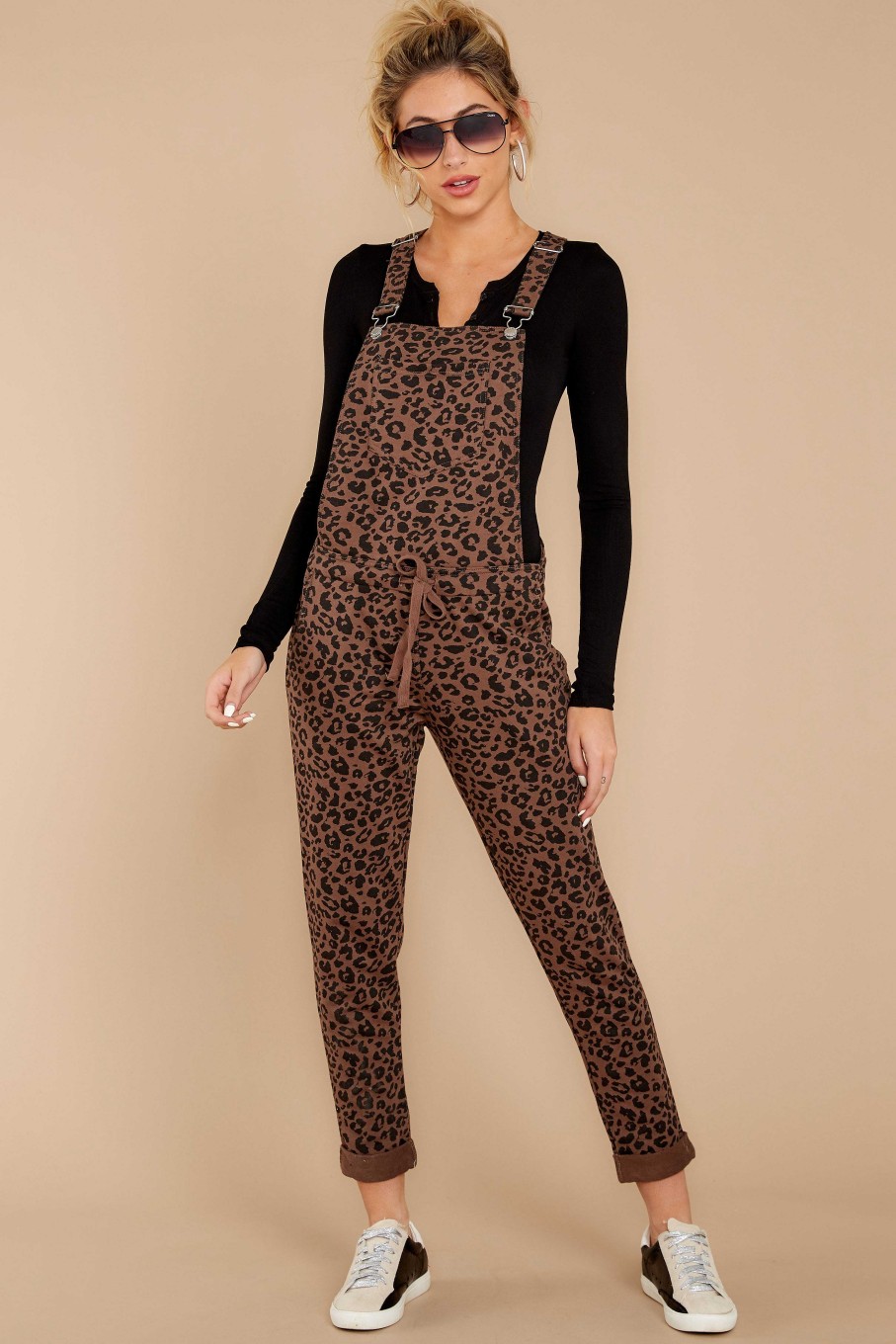 Clothing Z Supply Jumpsuits | The Leopard Overalls French Roast