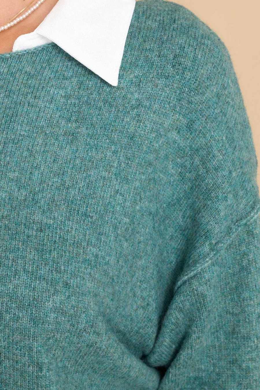 Clothing Z Supply Casual Tops | Everyday Pullover Calypso Sweater Green