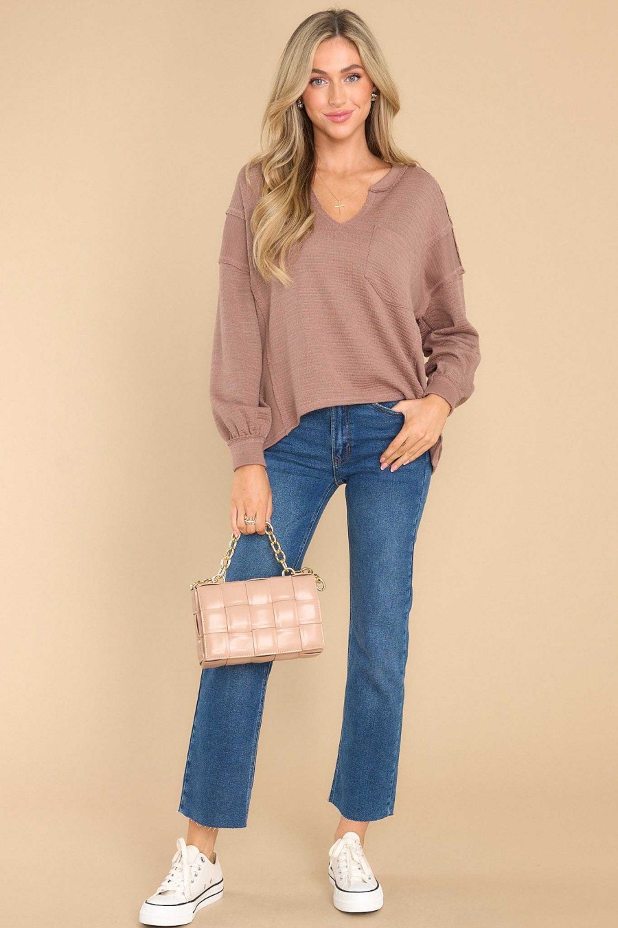 Clothing Red Dress Casual Tops | It'S Your Place Top Brown