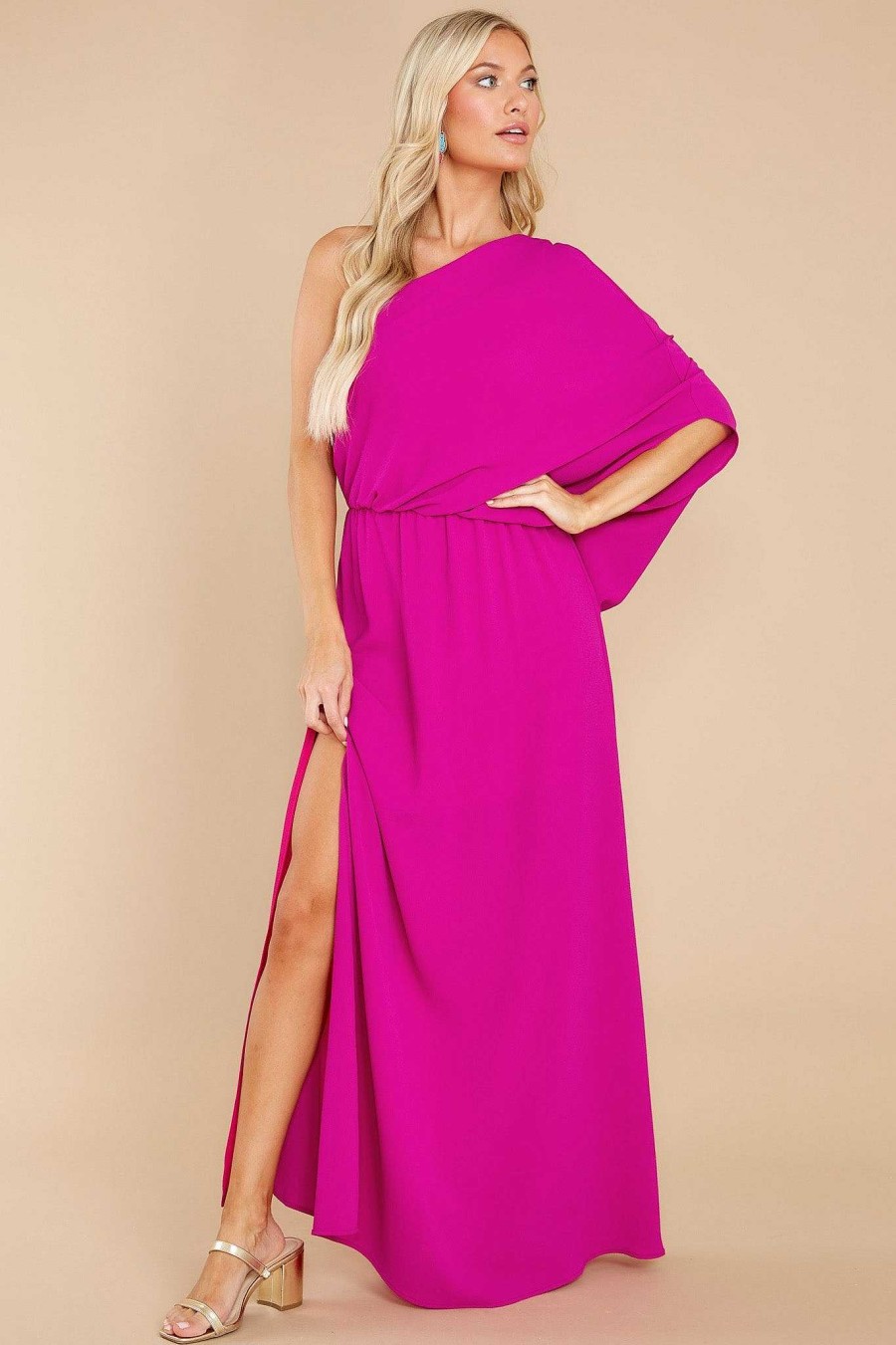 Clothing Red Dress Maxi Dresses | Get Obsessed Fuchsia Maxi Dress Fuchsia Pink