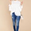 Clothing Red Dress Blouses & Shirts | Some Hearts Top White