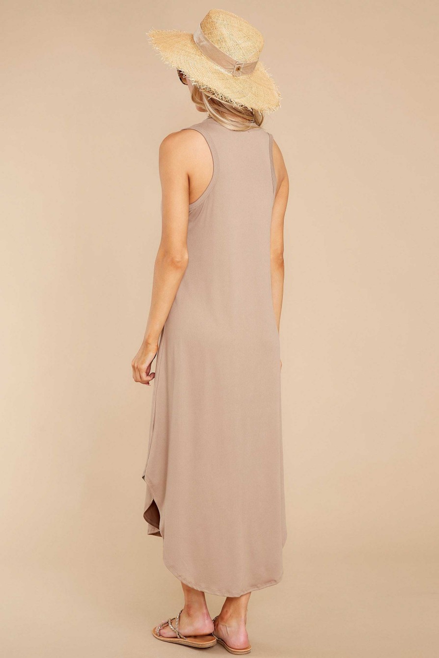 Clothing Aura Midi Dresses | Just Relax Midi Dress Light Mocha