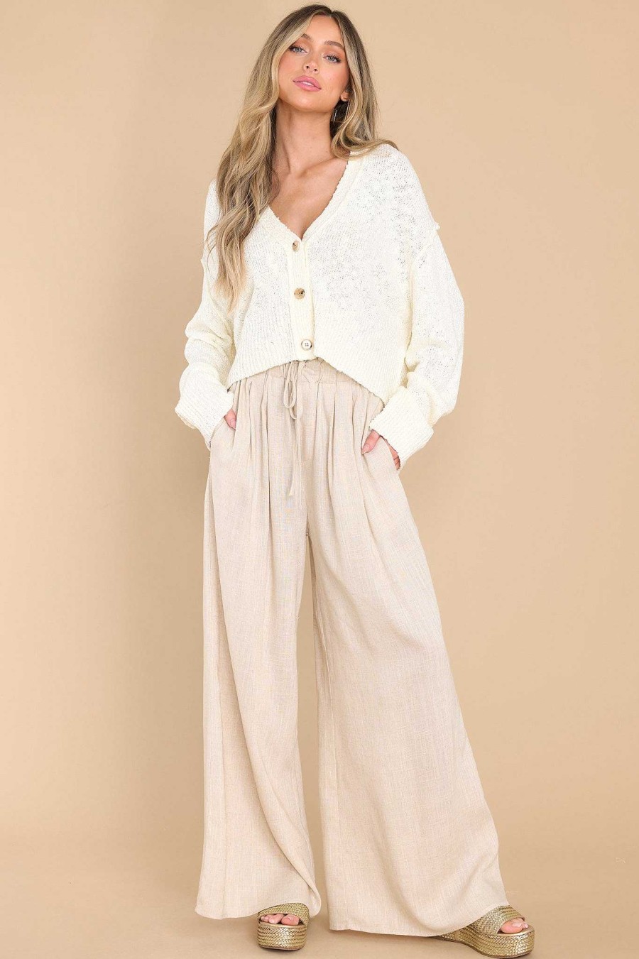 Clothing Red Dress Casual Tops | Perfectly Cozy Cardigan Ivory
