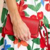 Accessories German Fuentes Clutches & Pouches | Little Lady Leather Bag Red