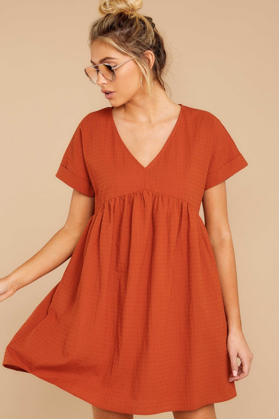 Clothing Red Dress Casual Dresses | From Your Dreams Orange Dress Rust