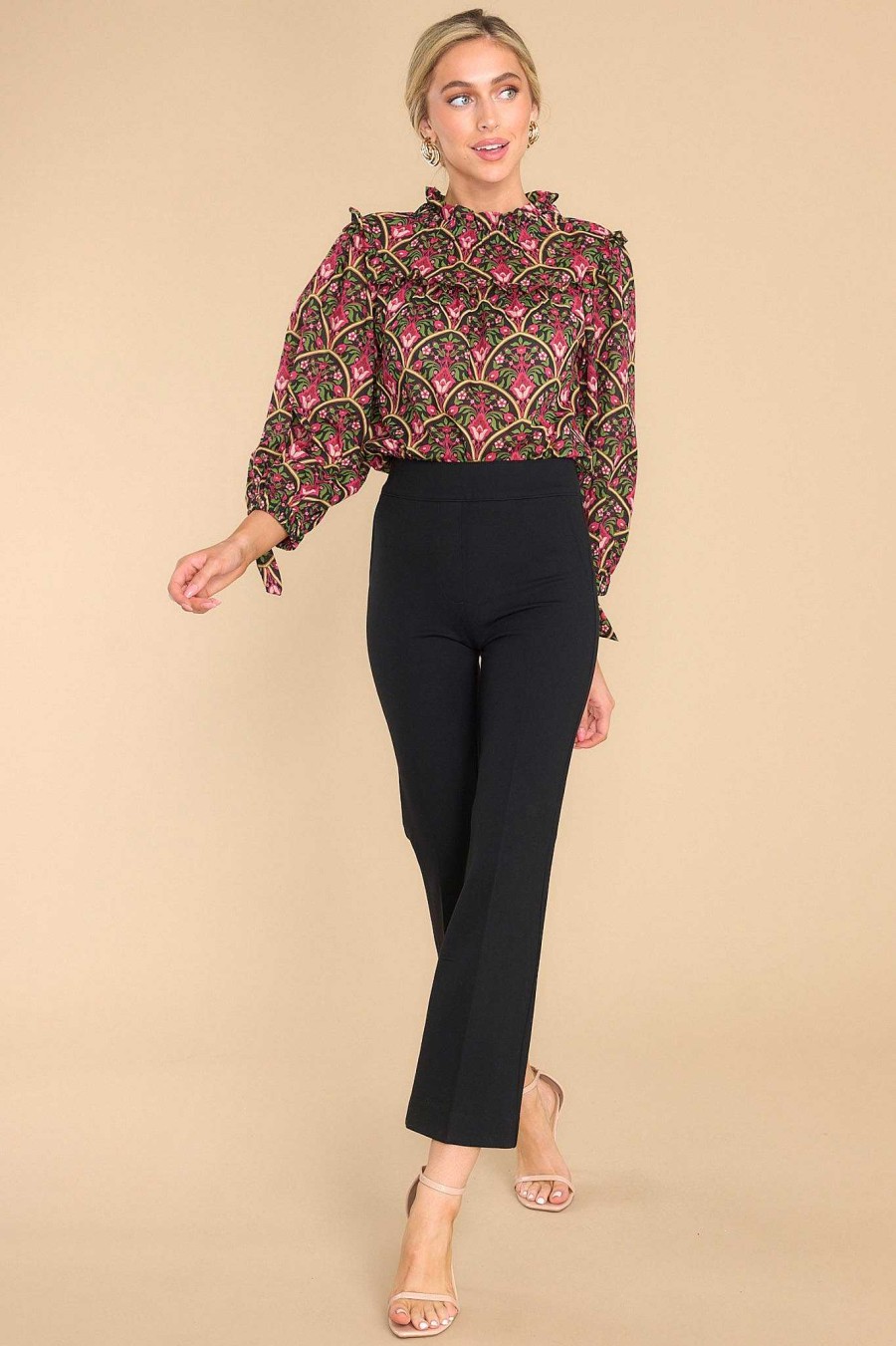 Clothing Olivia James The Label Blouses & Shirts | Emma Top Moroccan Multi