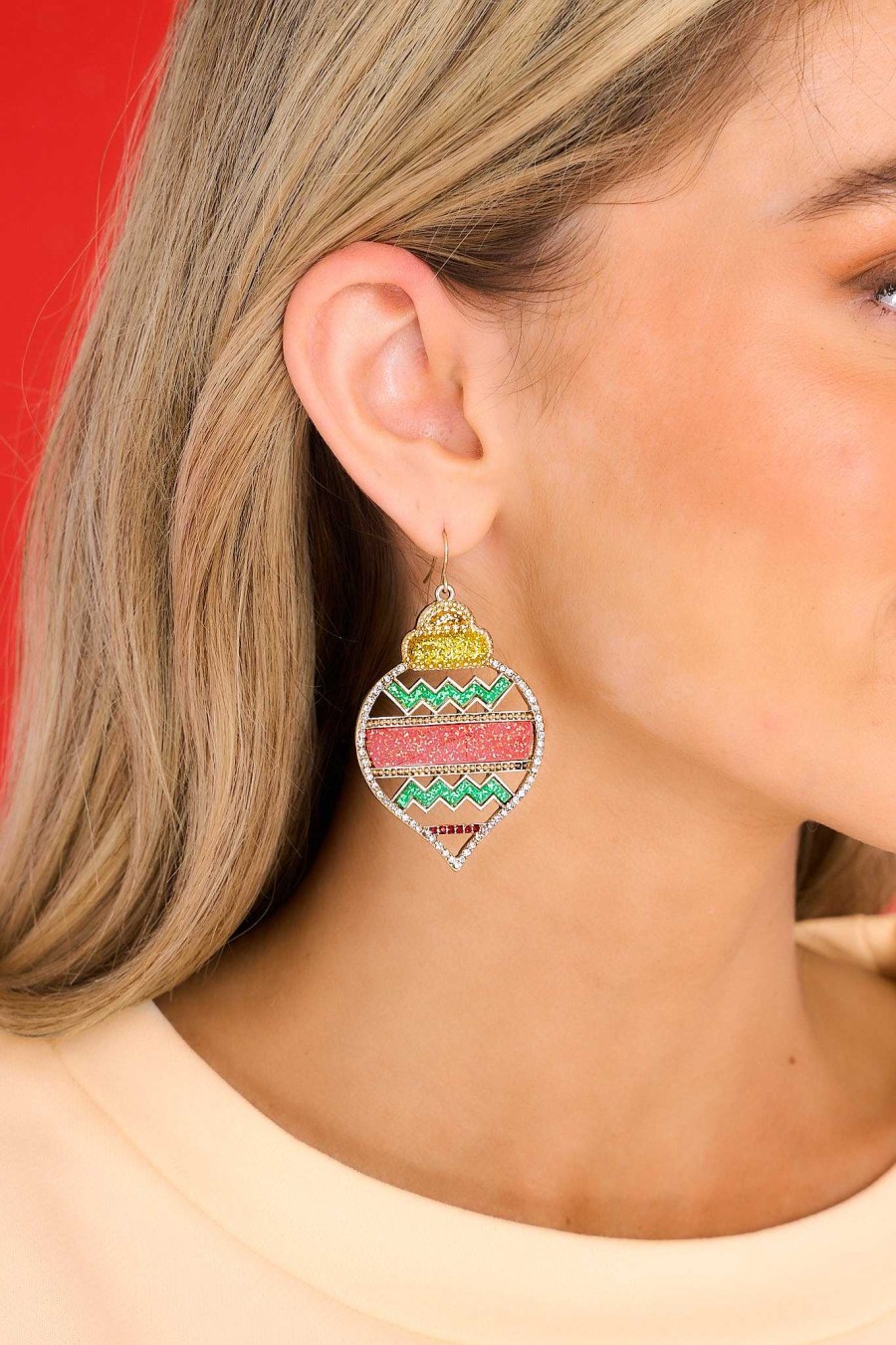 Jewelry Red Dress | Holiday Elegance Earrings Red