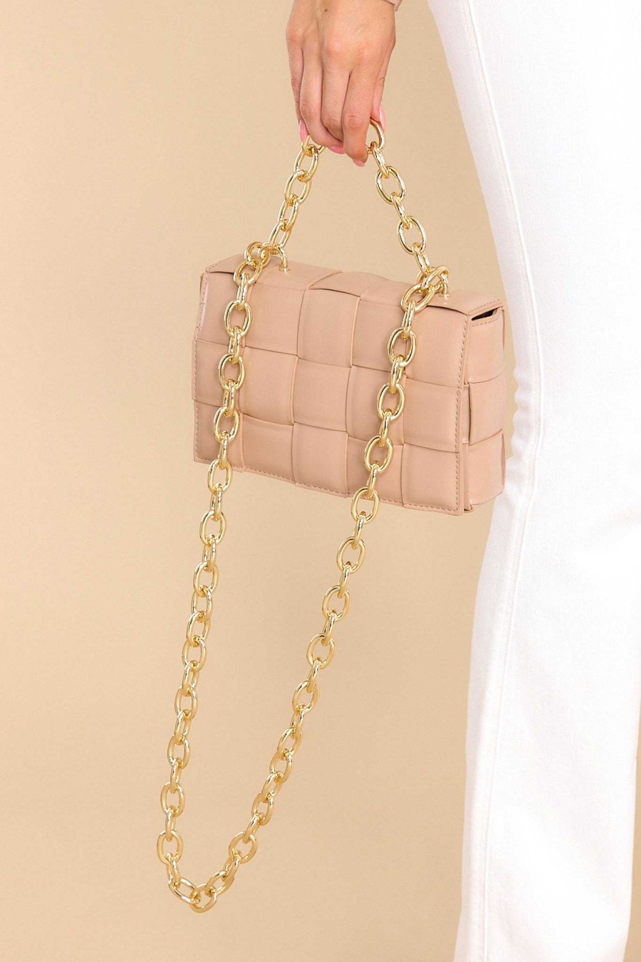 Accessories Red Dress Crossbody Bags | My One And Only Chain Bag Natural
