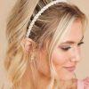 Accessories Red Dress Hair Accessories | Igniting Smiles And Silver Pearl Headband White