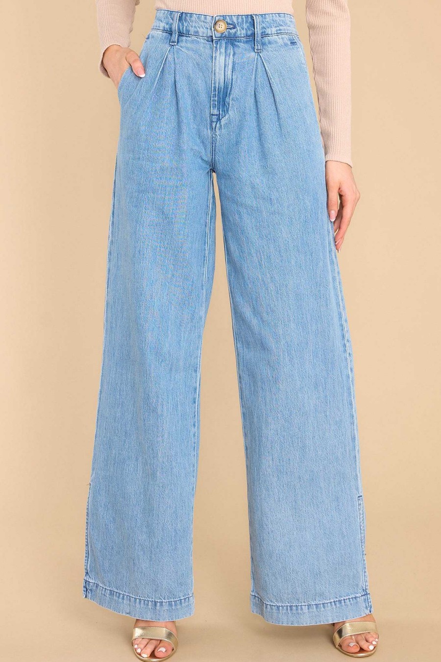 Clothing Blank NYC High Waisted | Seeing Clearly Chambray Pants Light Denim
