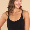 Clothing Red Dress Casual Tops | Sights On You Cropped Tank Top Black