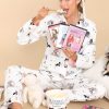 Clothing PJ Salvage Matching Sets | Flannels Pj Top Ivory