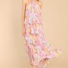 Clothing Red Dress Maxi Dresses | Lost In My Eyes Floral Maxi Dress Pink