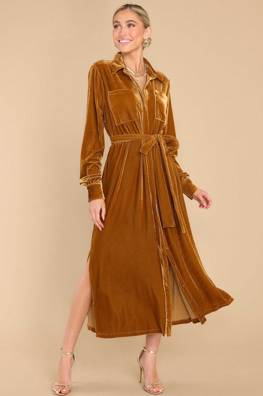 Clothing Aura Midi Dresses | Just Watch Midi Dress Honey