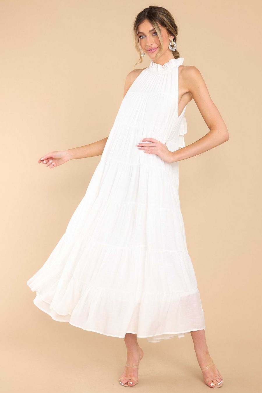 Clothing Red Dress Maxi Dresses | Take Me Dancing Maxi Dress White