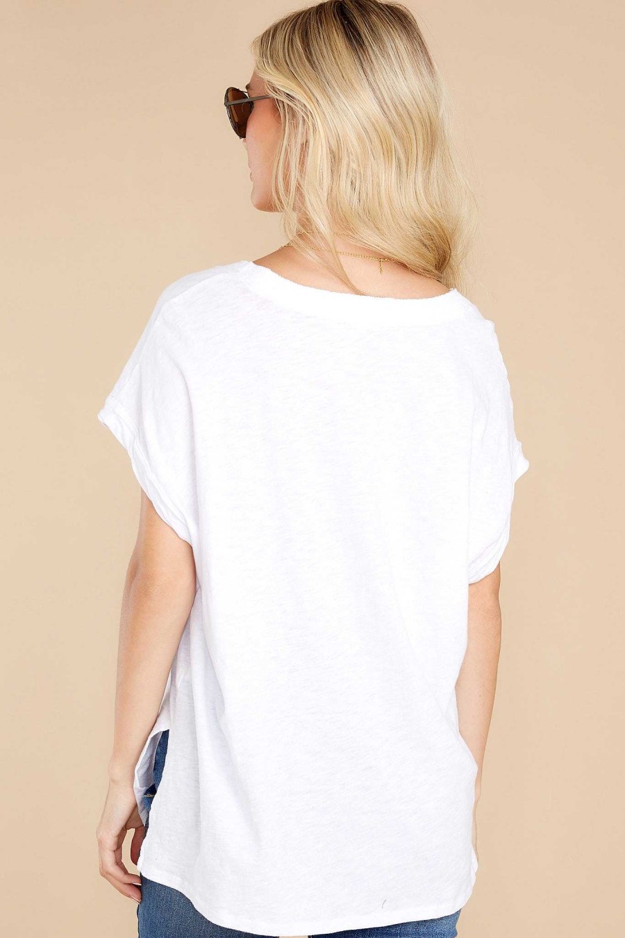 Clothing Z Supply Casual Tops | Farren Slub Tee White