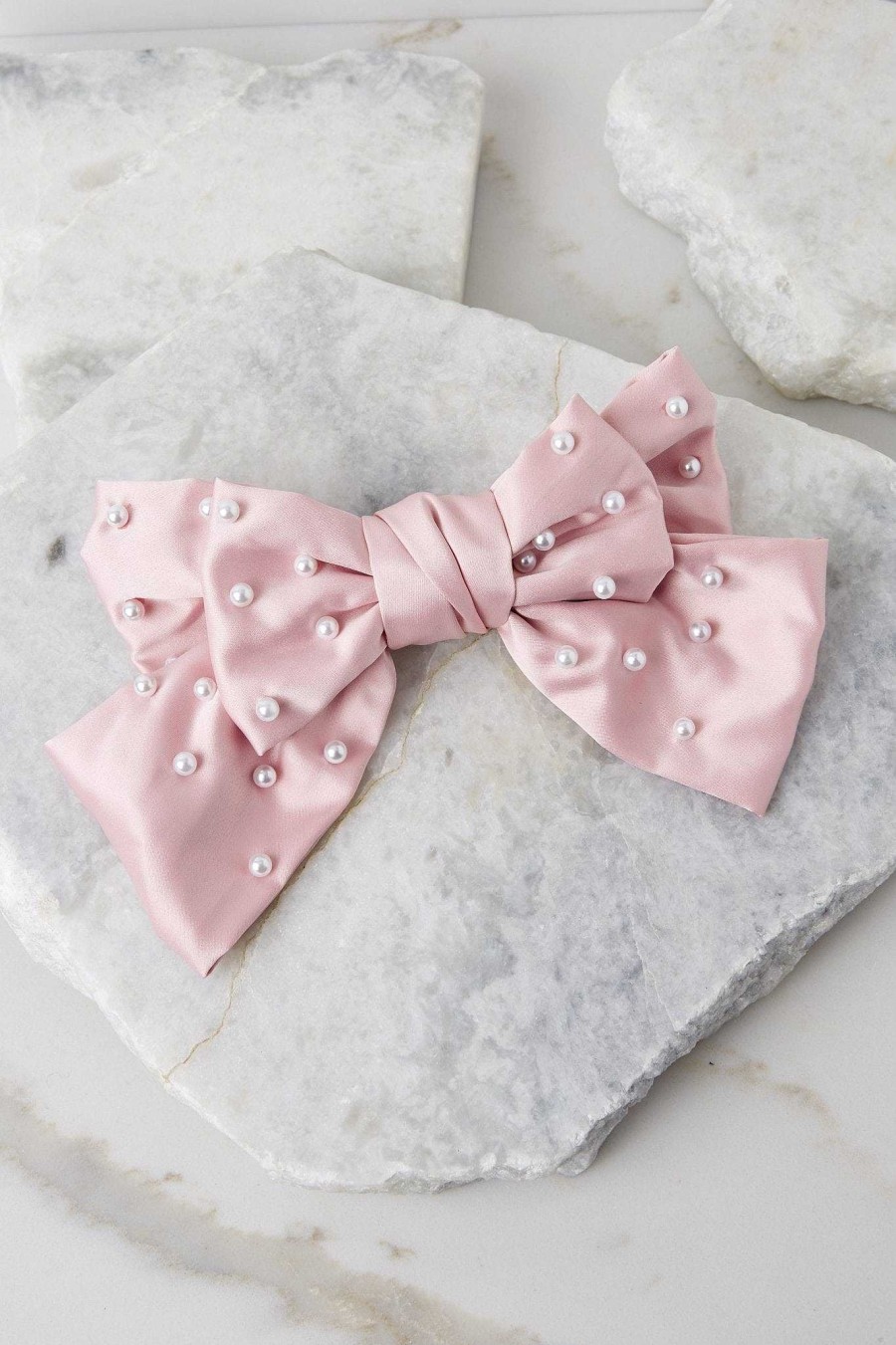 Accessories Red Dress Hair Accessories | Sparking Cuteness Bow Hair Clip Pink