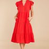 Clothing Aura Midi Dresses | Meaningful Ways Midi Dress Red
