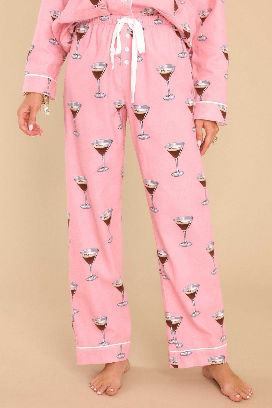 Clothing PJ Salvage Matching Sets | Flannels Vintage Pj Pants Pink