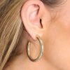 Jewelry Red Dress | Flipped A Switch Hoop Earrings Gold