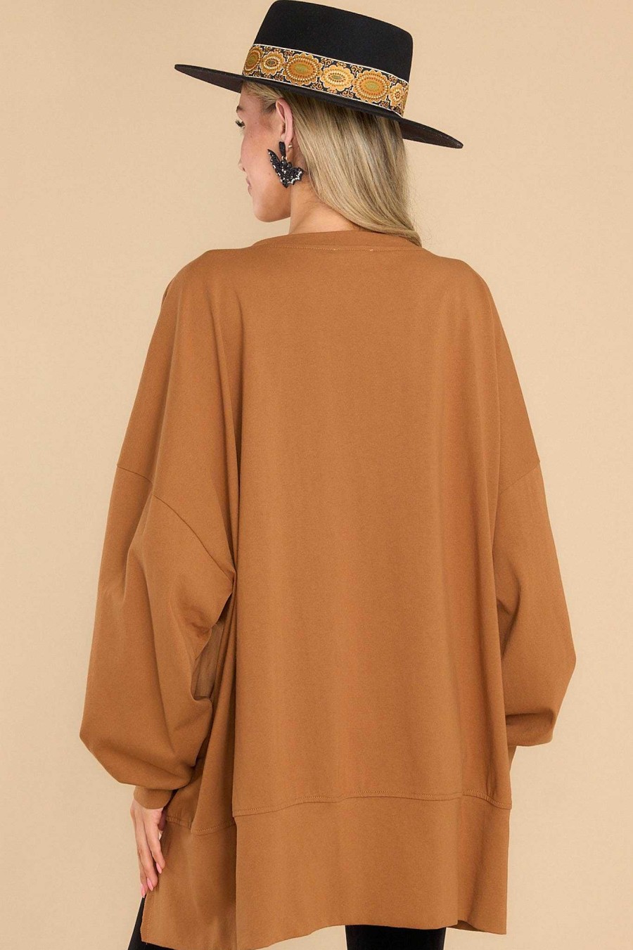 Clothing Red Dress Sweaters | Halloween Nights Top Tan