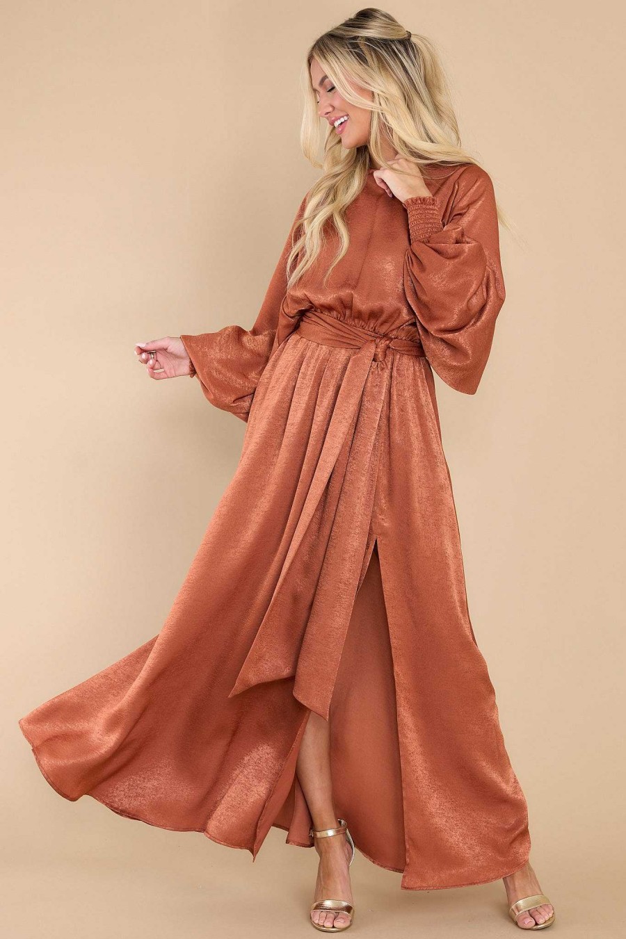 Clothing Aura Maxi Dresses | Like A Princess Maxi Dress Terracotta
