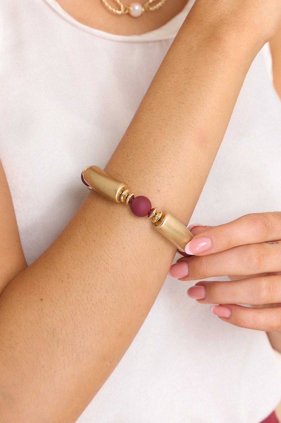 Jewelry Red Dress | Unbreakable Love Bracelet Dark Sangria