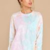 Clothing Red Dress Loungewear Tops | Summer In Sav Apricot Multi Tie Dye Tee Summerinsav Apricotmulti