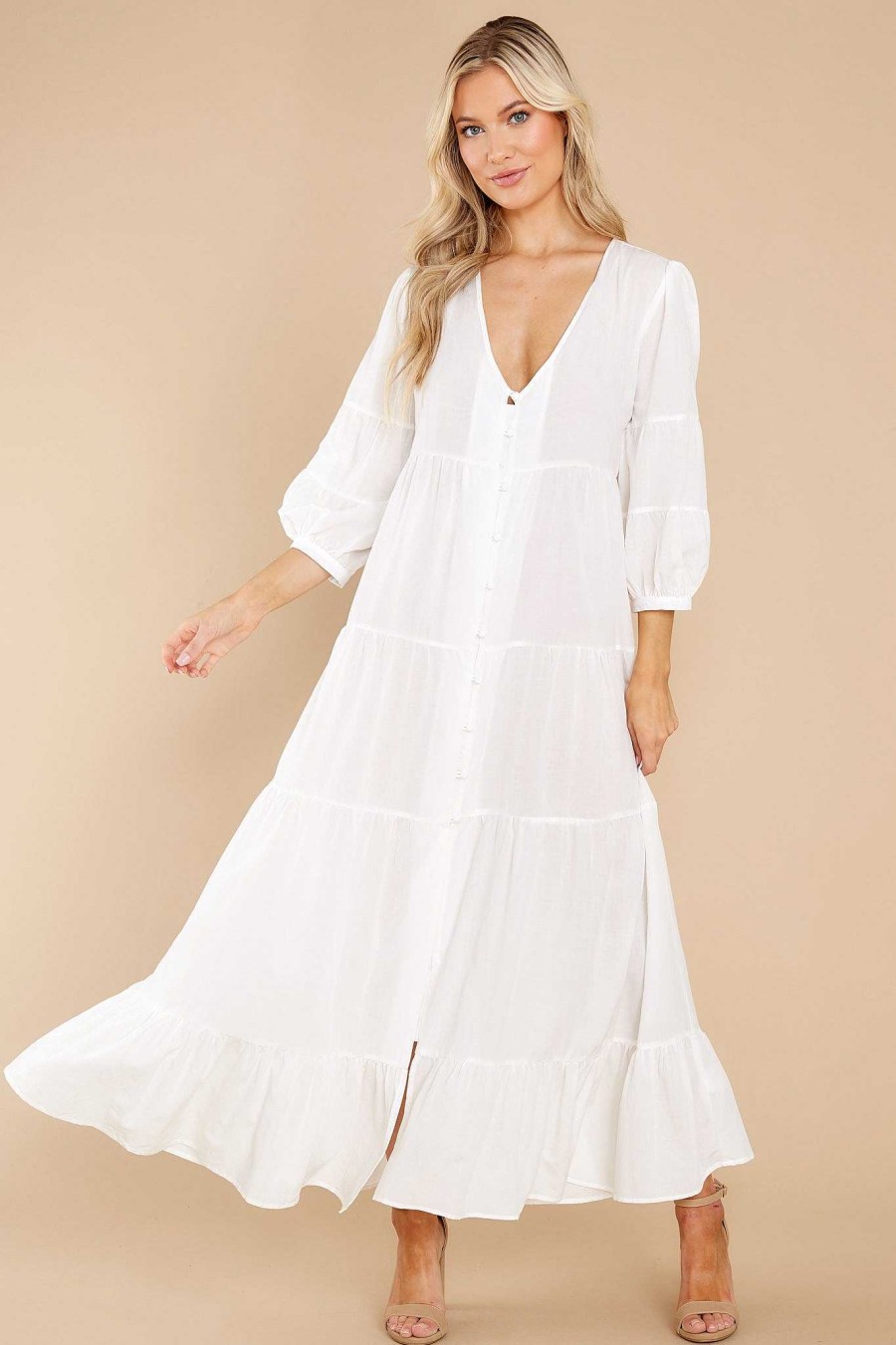 Clothing Red Dress Maxi Dresses | Innocent Love Dress White