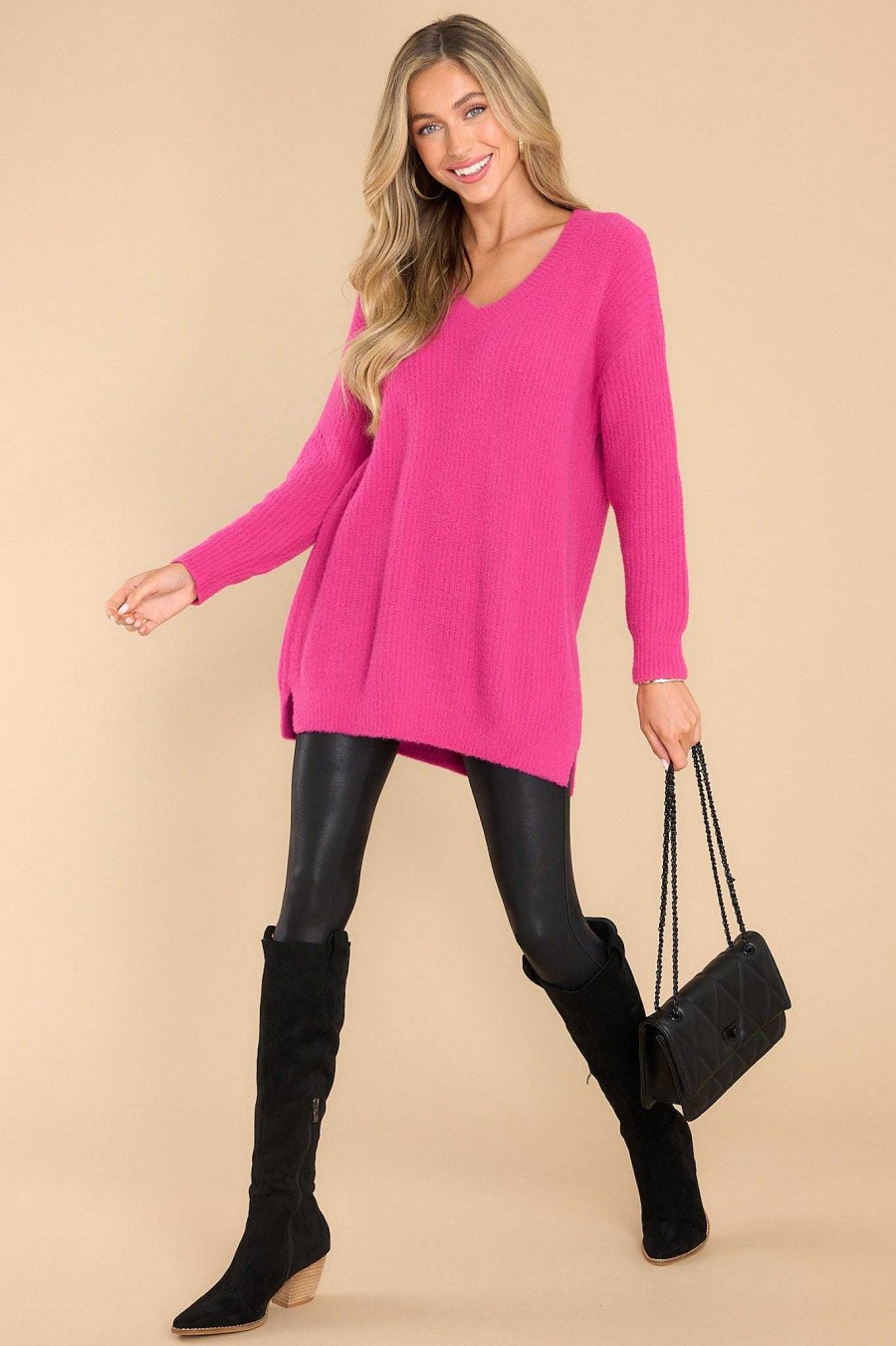 Clothing Fable Casual Tops | Any Day Now Sweater Fuchsia
