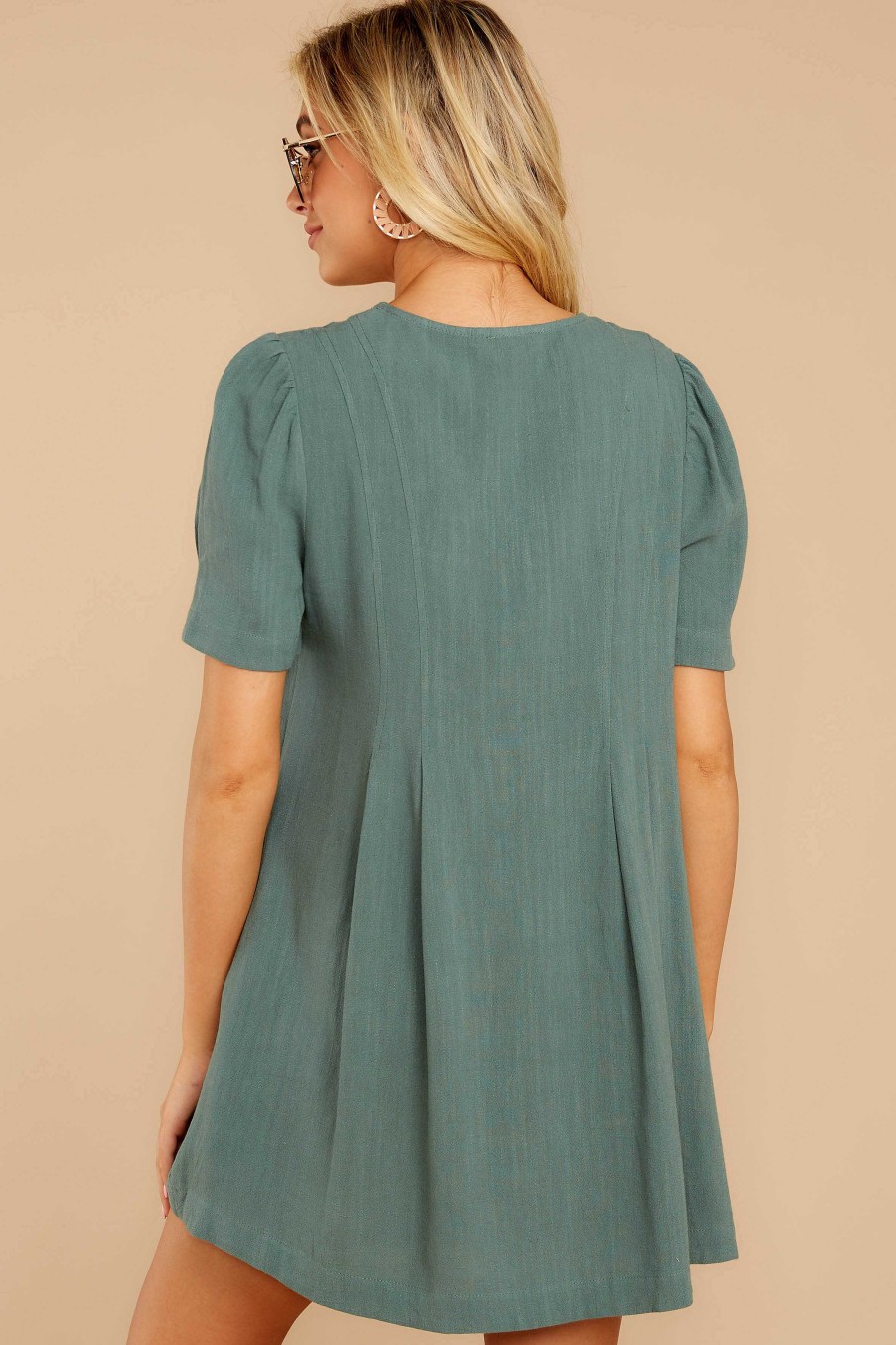 Clothing Red Dress Casual Dresses | On A Whim Dress Jade Green