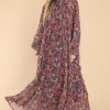 Clothing Aura Maxi Dresses | Wise Woman Multi Print Maxi Dress Burgundy