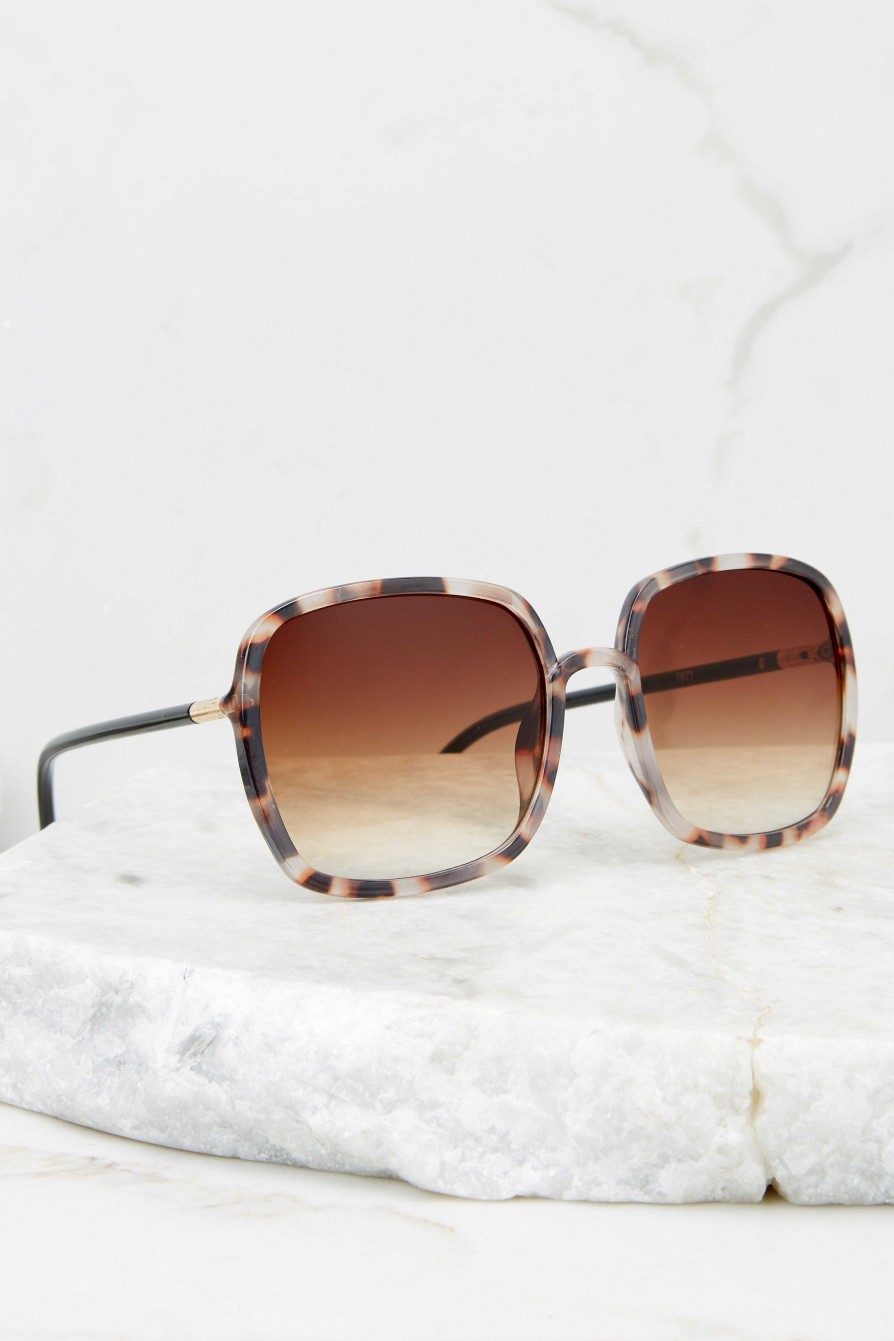 Accessories Red Dress Sunglasses | Don'T Stare Clear Brown Fade Sunglasses Tortoise
