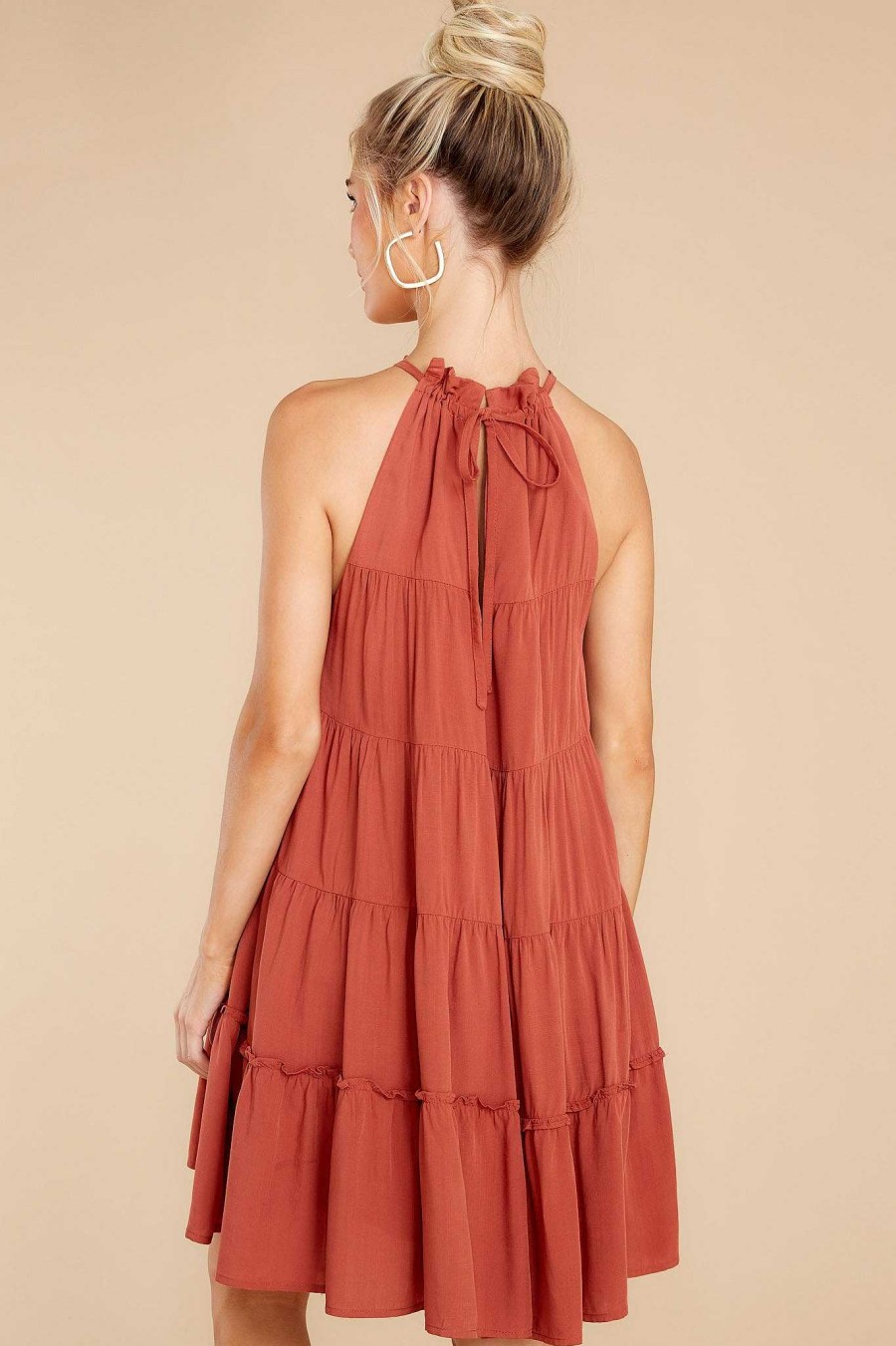 Clothing Red Dress Mini Dresses | Worth It Dress Rust