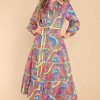 Clothing Alden Adair Maxi Dresses | Renee Wonderland Maxi Dress Hot Pink