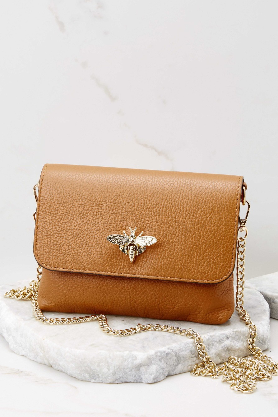 Accessories German Fuentes Crossbody Bags | Work Smarter Leather Bag Tan