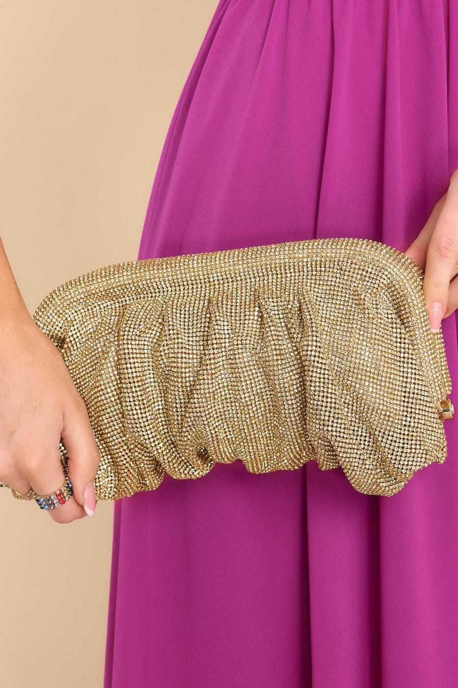 Accessories Red Dress Satchels & Shoulder Bags | Found In A Dream Bag Gold