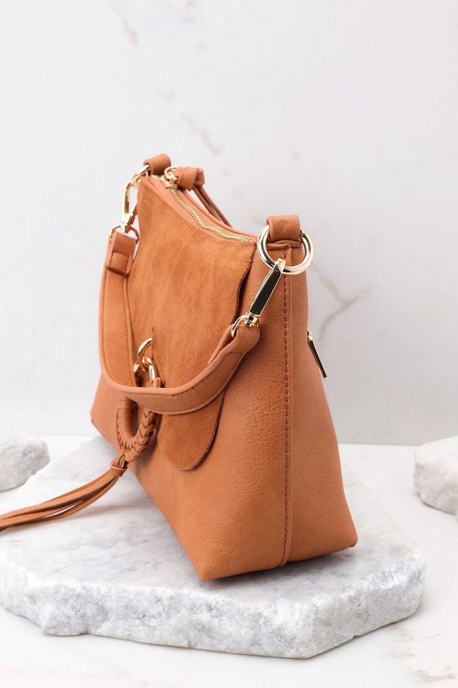 Accessories Red Dress Satchels & Shoulder Bags | Take My Sweet Time Bag Tan