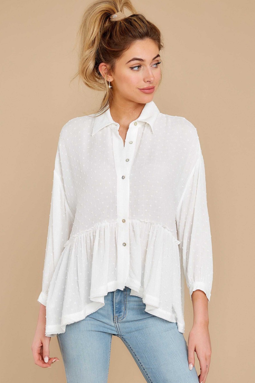 Clothing Red Dress Blouses & Shirts | My Legacy Top White