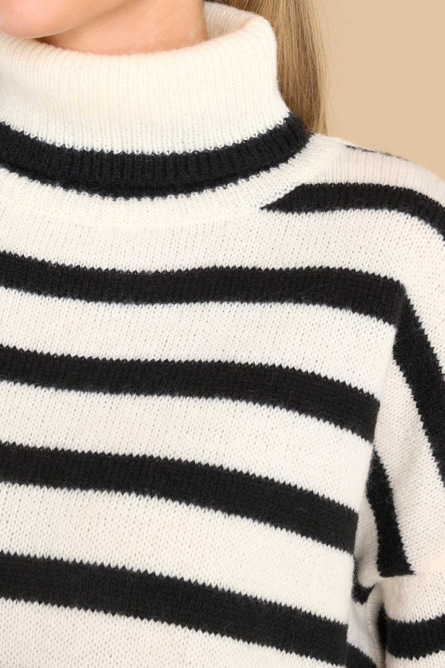 Clothing Red Dress Casual Tops | Stay Concentrated Multi Striped Sweater Ivory