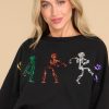 Clothing Red Dress Casual Tops | Dance Into The Night Sweater Black